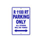 BMW R 1100 RT Parking Only All Others Will Be Towed Aluminum Decor Garage Sign