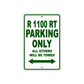 BMW R 1100 RT Parking Only All Others Will Be Towed Aluminum Decor Garage Sign
