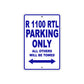 BMW R 1100 RTL Parking Only All Others Will Be Towed Aluminum Decor Garage Sign