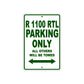 BMW R 1100 RTL Parking Only All Others Will Be Towed Aluminum Decor Garage Sign