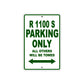 BMW R 1100 S Parking Only All Others Will Be Towed Aluminum Decor Garage Sign