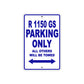 BMW R 1150 GS Parking Only All Others Will Be Towed Aluminum Decor Garage Sign