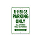 BMW R 1150 GS Parking Only All Others Will Be Towed Aluminum Decor Garage Sign