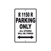 BMW R 1150 R Parking Only All Others Will Be Towed Aluminum Decor Garage Sign