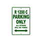 BMW R 1200 C Parking Only All Others Will Be Towed Aluminum Decor Garage Sign