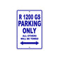 BMW R 1200 GS Parking Only All Others Will Be Towed Aluminum Decor Garage Sign