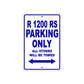 BMW R 1200 RS Parking Only All Others Will Be Towed Aluminum Decor Garage Sign