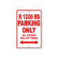BMW R 1200 RS Parking Only All Others Will Be Towed Aluminum Decor Garage Sign