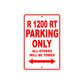 BMW R 1200 RT Parking Only All Others Will Be Towed Aluminum Decor Garage Sign
