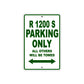BMW R 1200 S Parking Only All Others Will Be Towed Aluminum Decor Garage Sign