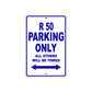 BMW R 50 Parking Only All Others Will Be Towed Aluminum Decor Garage Sign