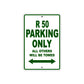 BMW R 50 Parking Only All Others Will Be Towed Aluminum Decor Garage Sign