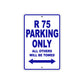 BMW R 75 Parking Only All Others Will Be Towed Aluminum Decor Garage Sign