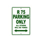 BMW R 75 Parking Only All Others Will Be Towed Aluminum Decor Garage Sign