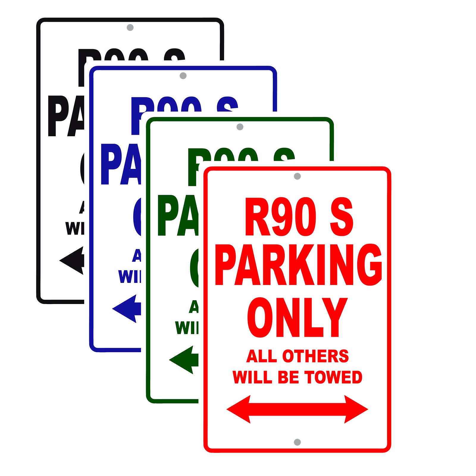 BMW R 90 S Parking Only All Others Will Be Towed Aluminum Decor Garage Sign