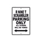 BMW R Nine T Scrambler Parking Only All Others Will Be Towed Aluminum Decor Garage Sign