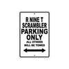 BMW R Nine T Scrambler Parking Only All Others Will Be Towed Aluminum Decor Garage Sign