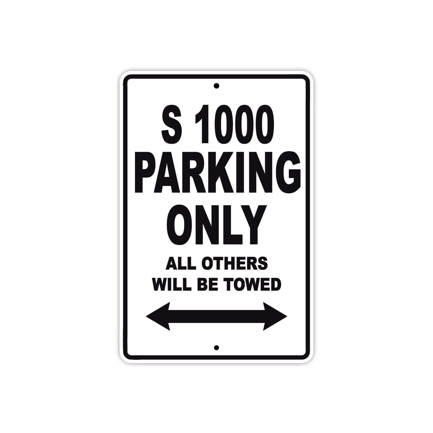 BMW S 1000 Parking Only All Others Will Be Towed Aluminum Decor Garage Sign