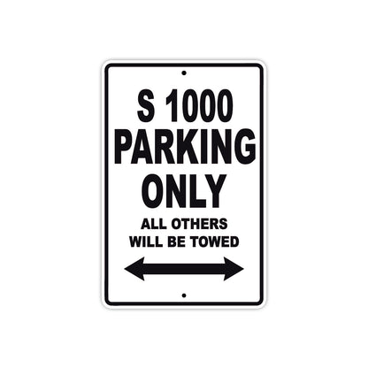 BMW S 1000 Parking Only All Others Will Be Towed Aluminum Decor Garage Sign