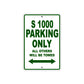 BMW S 1000 Parking Only All Others Will Be Towed Aluminum Decor Garage Sign