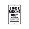 BMW S 1000 R Parking Only All Others Will Be Towed Aluminum Decor Garage Sign