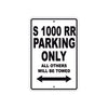 BMW S 1000 RR Parking Only All Others Will Be Towed Aluminum Decor Garage Sign