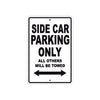 BMW Side Car Parking Only All Others Will Be Towed Aluminum Decor Garage Sign