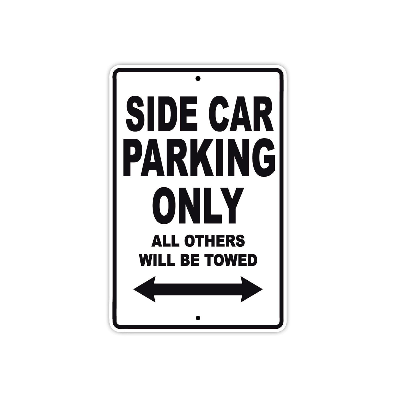 BMW Side Car Parking Only All Others Will Be Towed Aluminum Decor Garage Sign