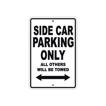 BMW Side Car Parking Only All Others Will Be Towed Aluminum Decor Garage Sign