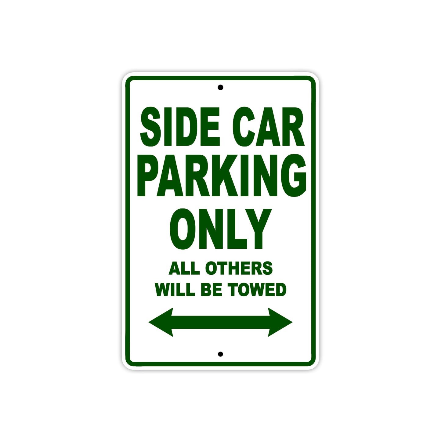 BMW Side Car Parking Only All Others Will Be Towed Aluminum Decor Garage Sign