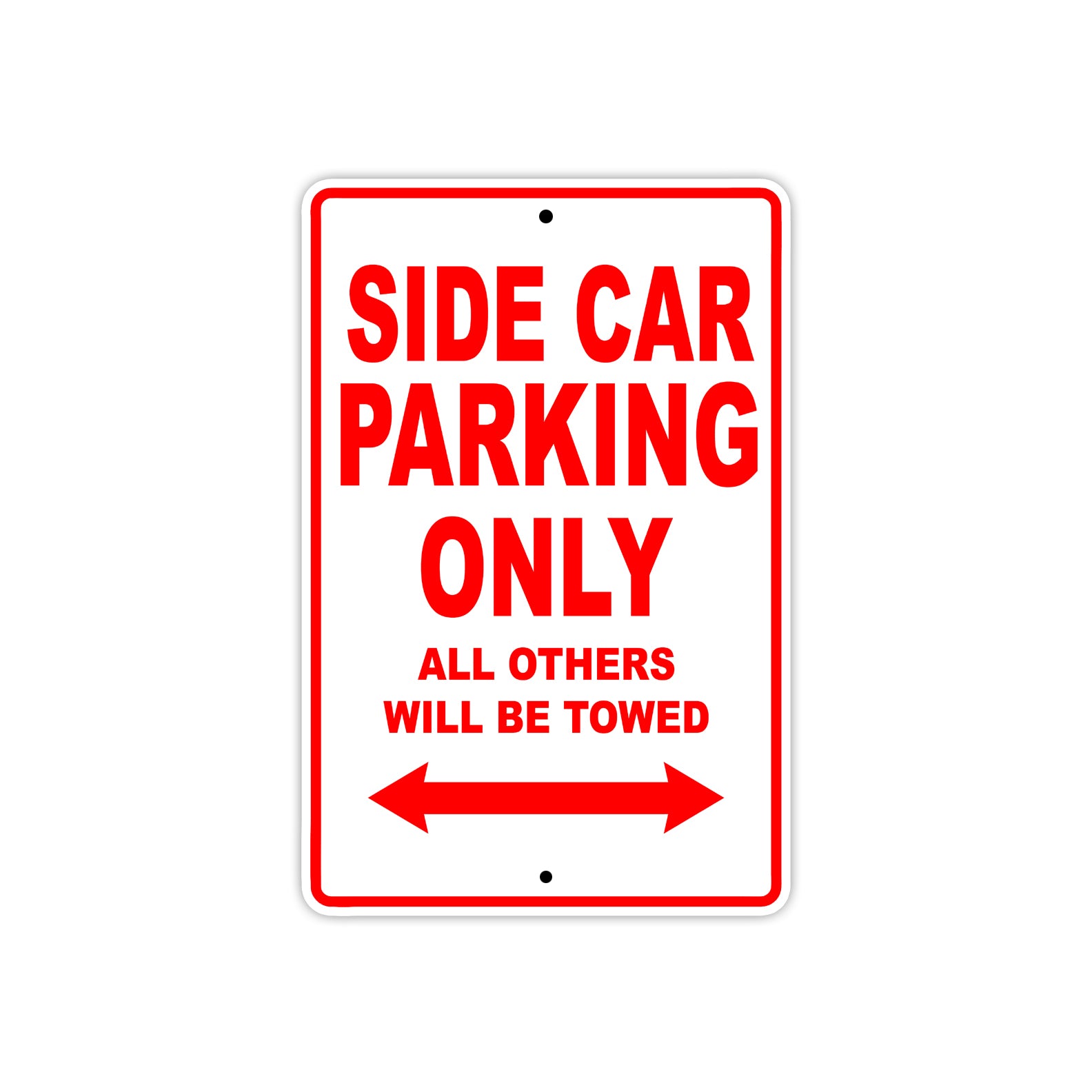 BMW Side Car Parking Only All Others Will Be Towed Aluminum Decor Garage Sign