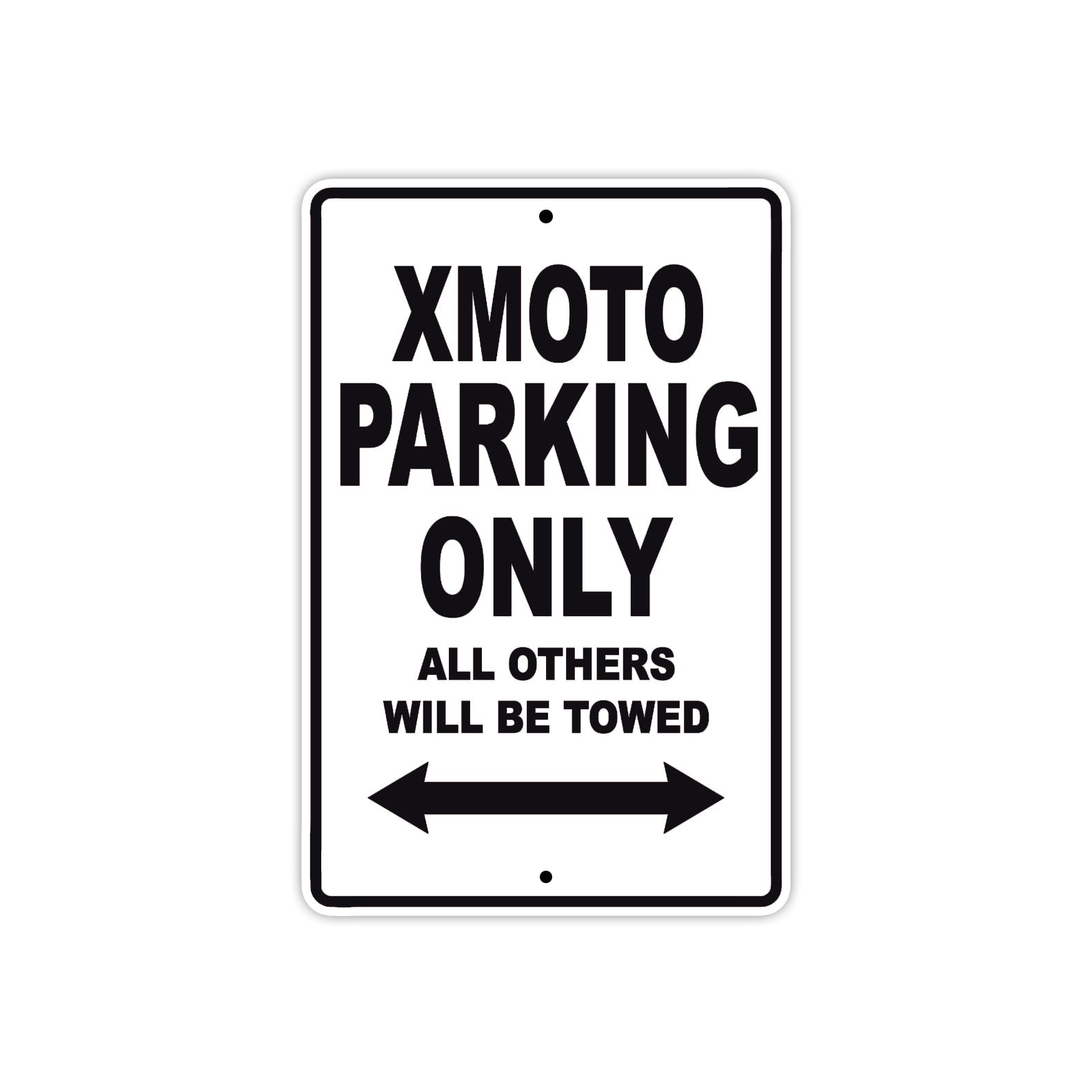 BMW X MOTO Parking Only All Others Will Be Towed Aluminum Decor Garage Sign