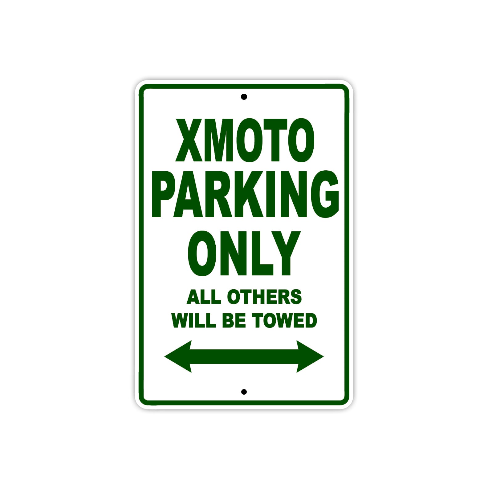 BMW X MOTO Parking Only All Others Will Be Towed Aluminum Decor Garage Sign