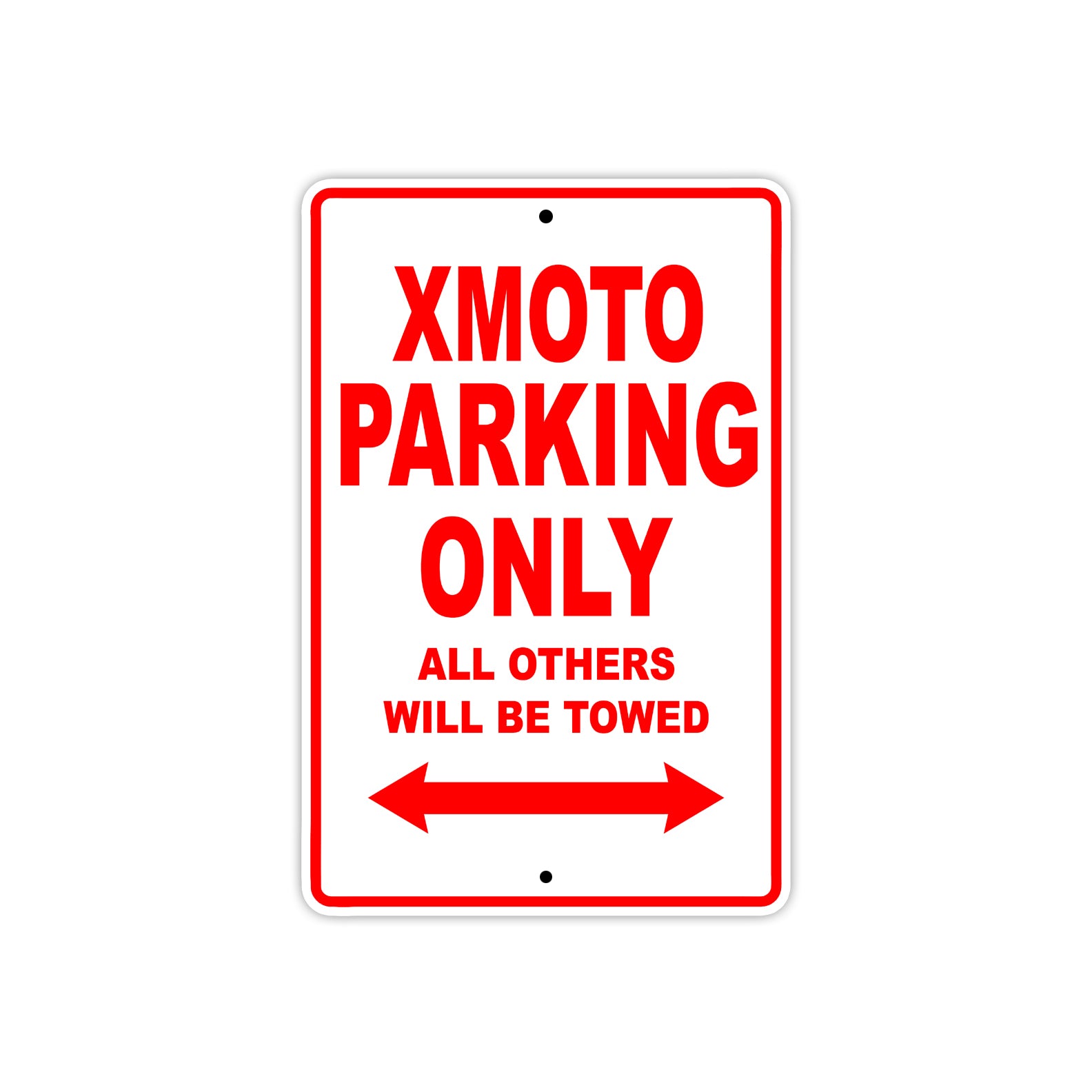 BMW X MOTO Parking Only All Others Will Be Towed Aluminum Decor Garage Sign