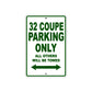 Boss Hoss 32 Coupe Parking Only All Others Will Be Towed Aluminum Decor Garage Sign