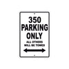 Boss Hoss 350 Parking Only All Others Will Be Towed Aluminum Decor Garage Sign