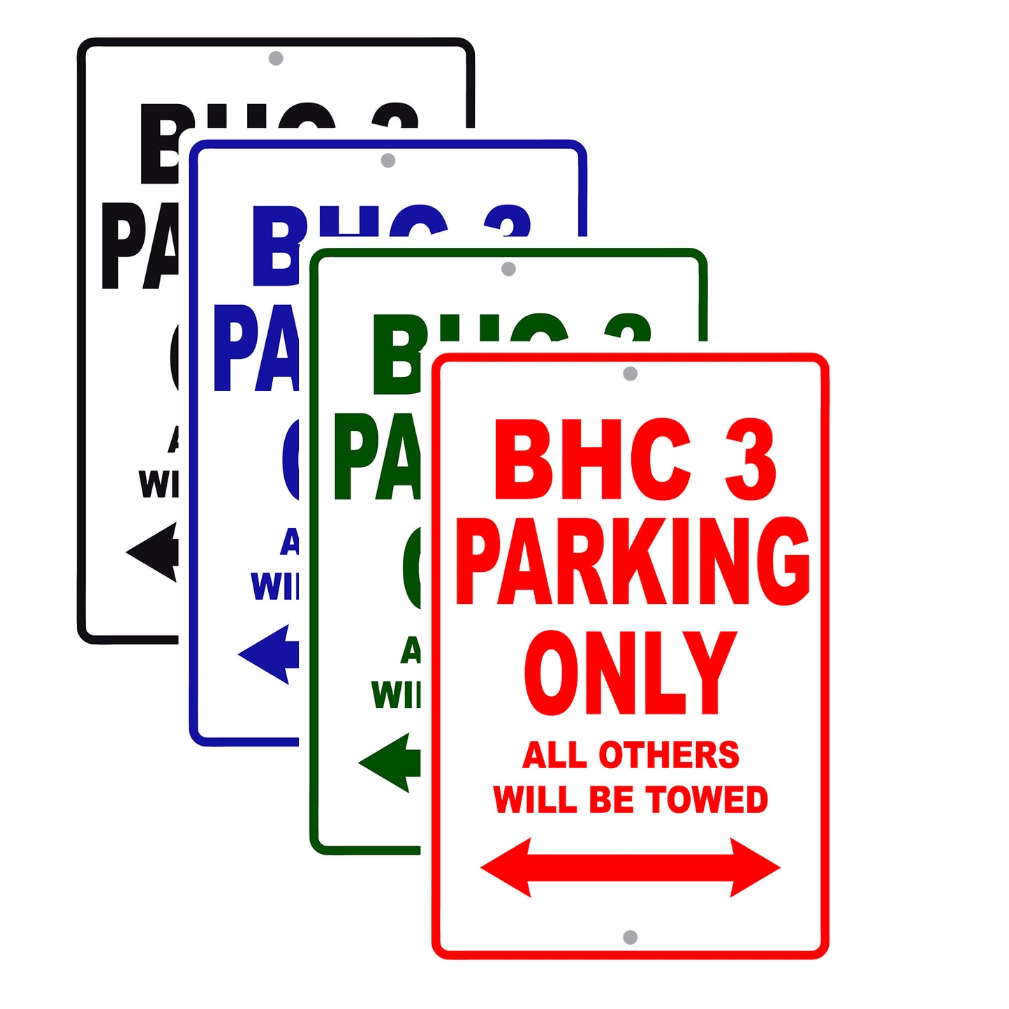 Boss Hoss BHC 3 Parking Only All Others Will Be Towed Aluminum Decor Garage Sign