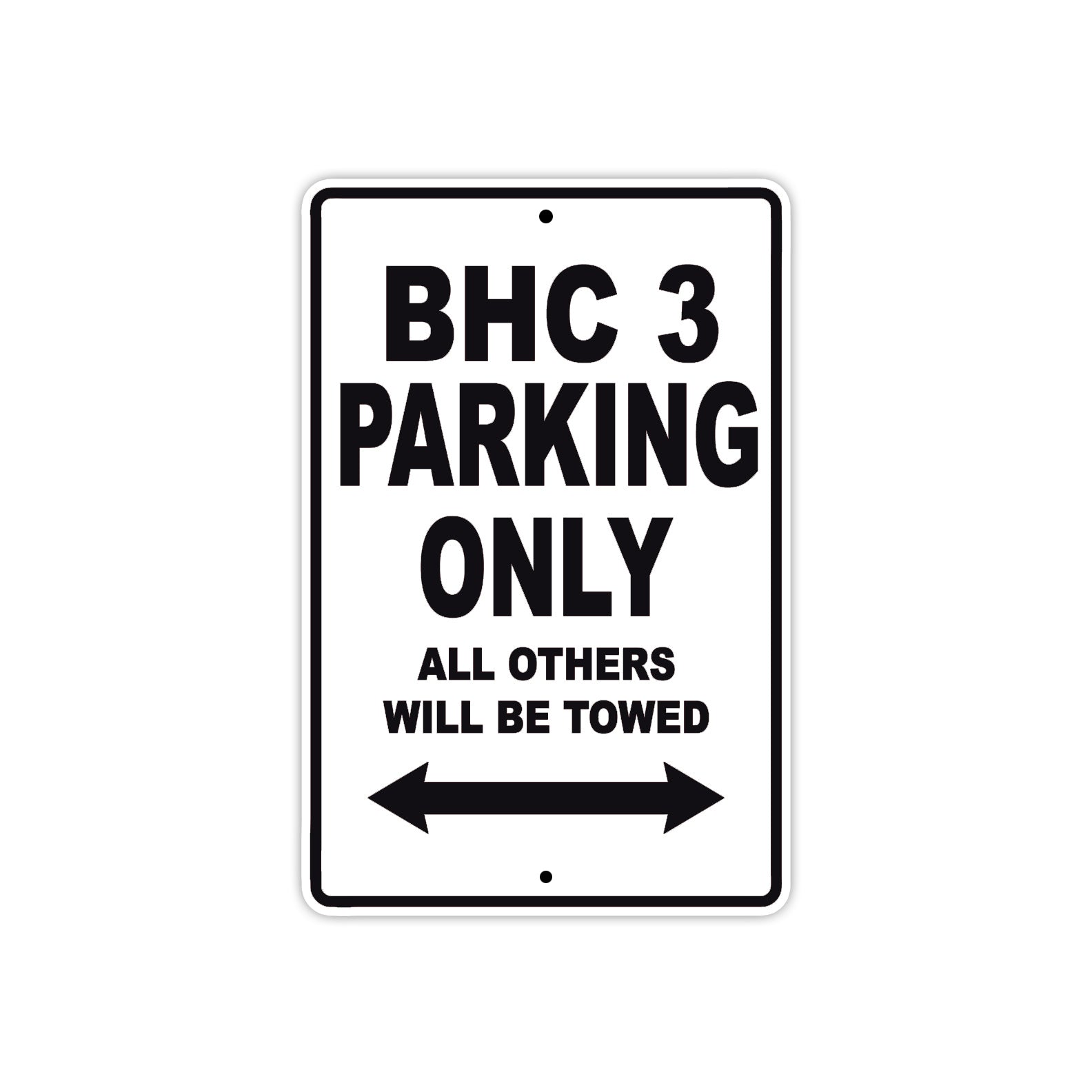 Boss Hoss BHC 3 Parking Only All Others Will Be Towed Aluminum Decor Garage Sign