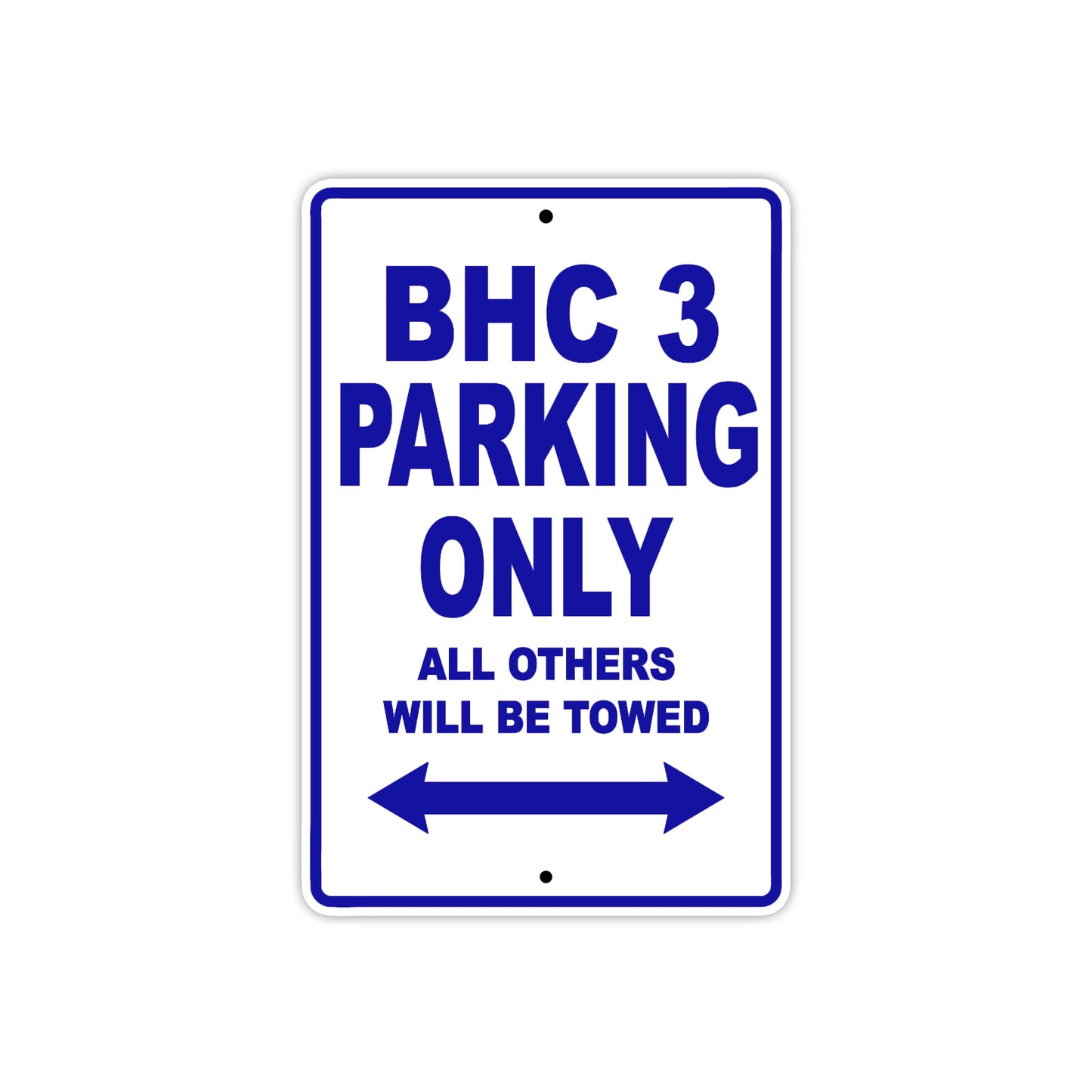 Boss Hoss BHC 3 Parking Only All Others Will Be Towed Aluminum Decor Garage Sign