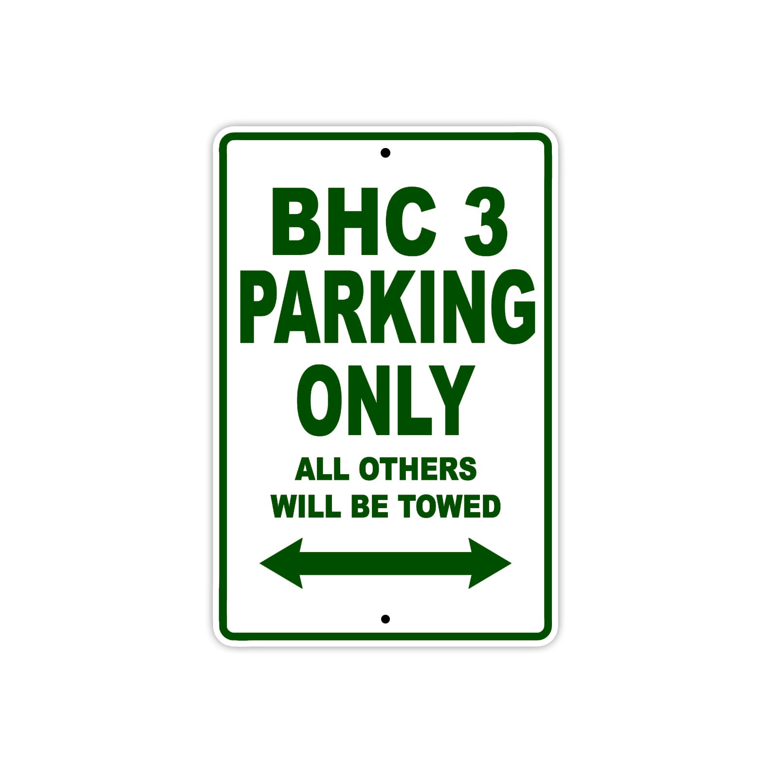 Boss Hoss BHC 3 Parking Only All Others Will Be Towed Aluminum Decor Garage Sign