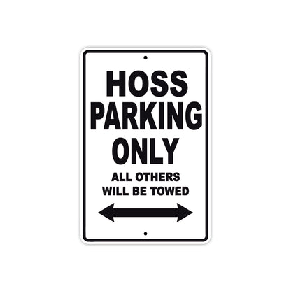 Boss Hoss Hoss Parking Only All Others Will Be Towed Aluminum Decor Garage Sign