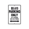 BS Bs A10 Parking Only All Others Will Be Towed Aluminum Decor Garage Sign