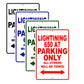 BS Lightning 650 A7 Parking Only All Others Will Be Towed Aluminum Decor Garage Sign