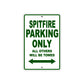 BS Spitfire Parking Only All Others Will Be Towed Aluminum Decor Garage Sign