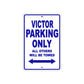BS Victor Parking Only All Others Will Be Towed Aluminum Decor Garage Sign