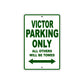 BS Victor Parking Only All Others Will Be Towed Aluminum Decor Garage Sign