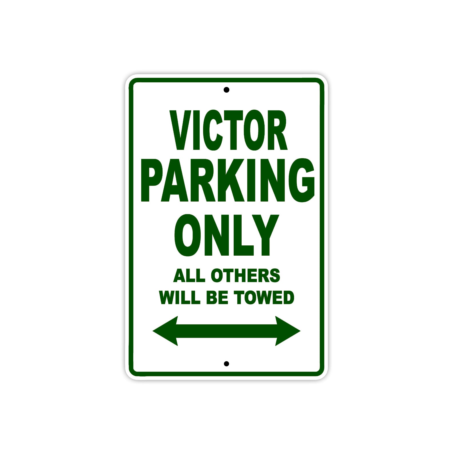 BS Victor Parking Only All Others Will Be Towed Aluminum Decor Garage Sign