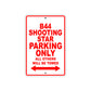 BS B44 Shooting Star Parking Only All Others Will Be Towed Aluminum Decor Garage Sign