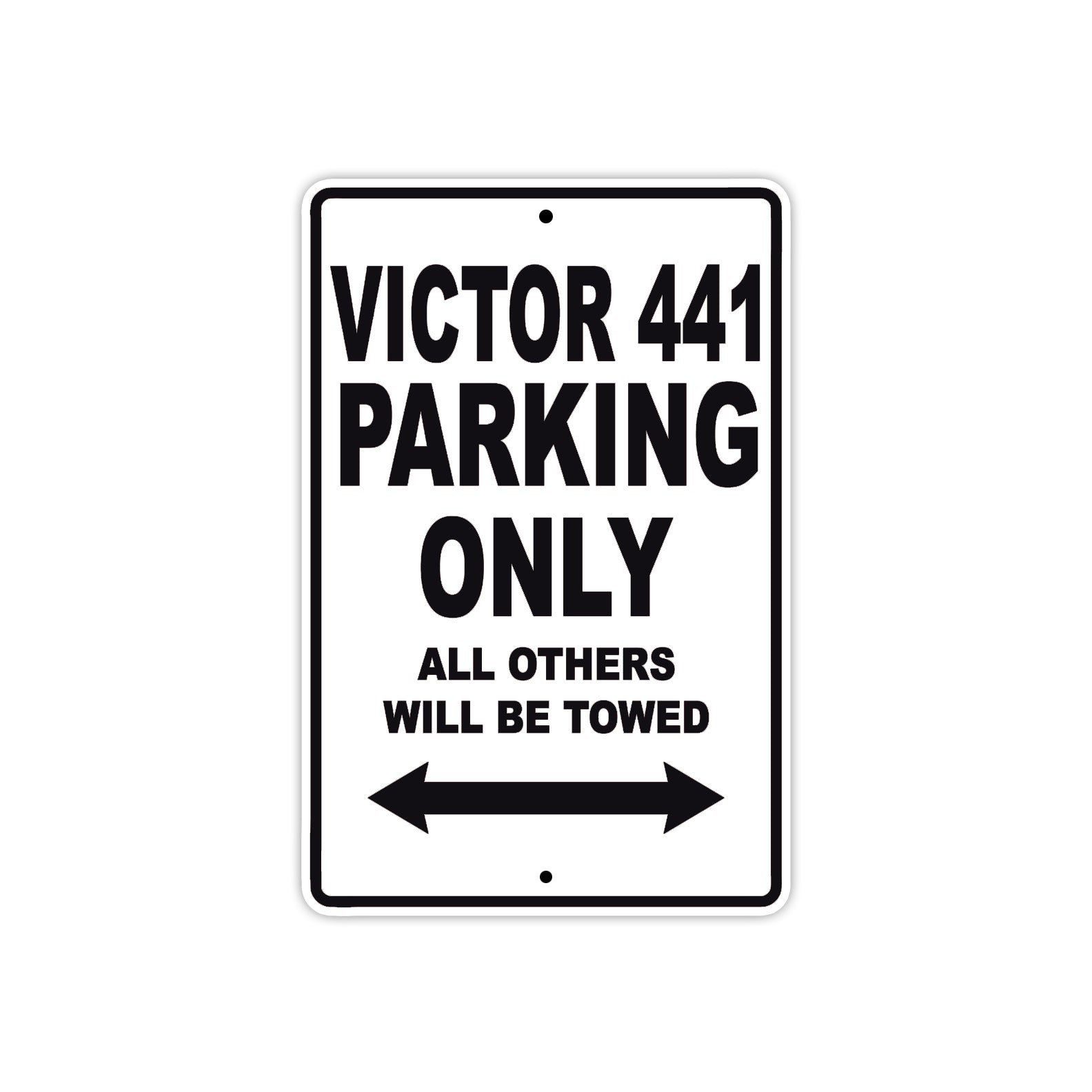Buell Victor 441 Parking Only All Others Will Be Towed Aluminum Decor Garage Sign