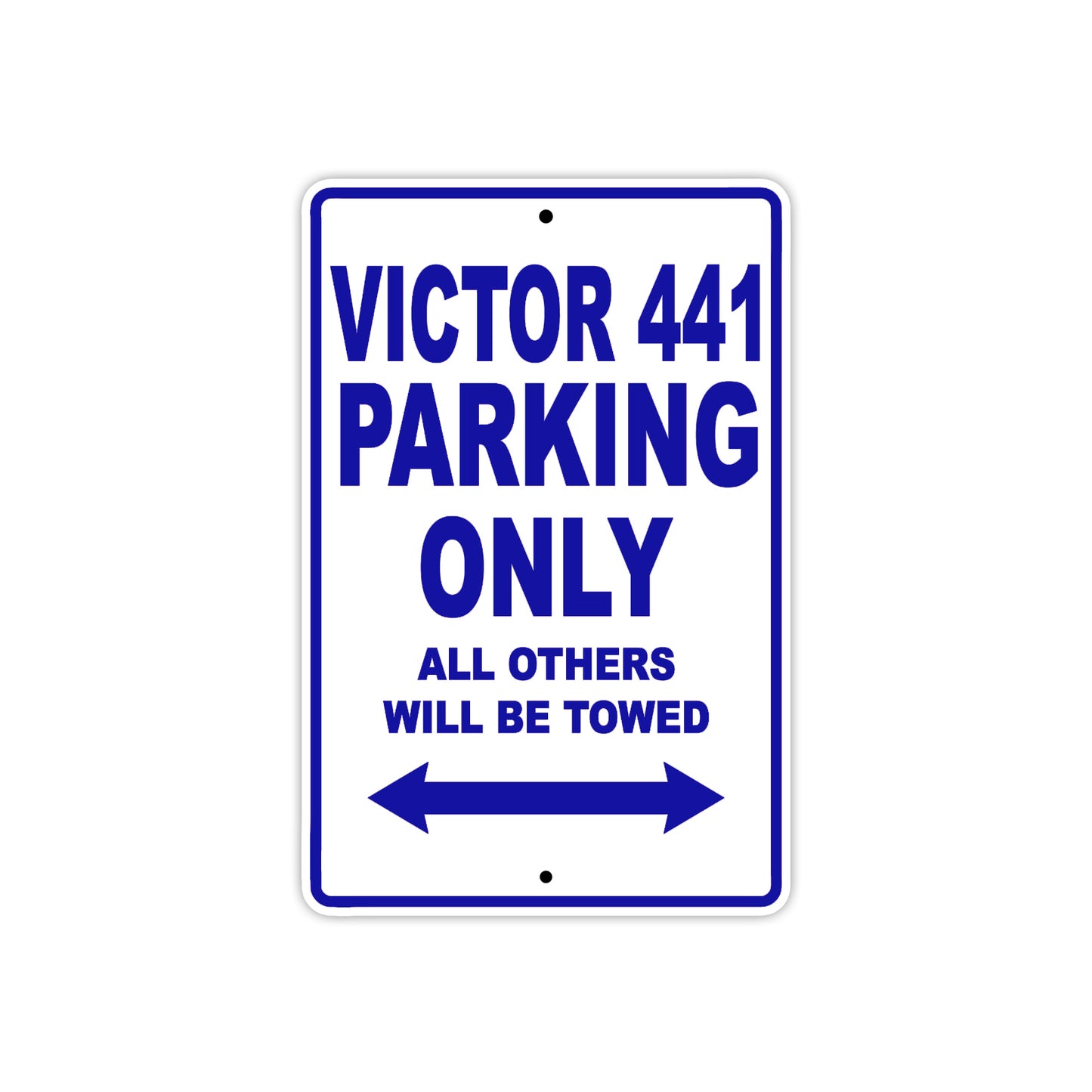 Buell Victor 441 Parking Only All Others Will Be Towed Aluminum Decor Garage Sign